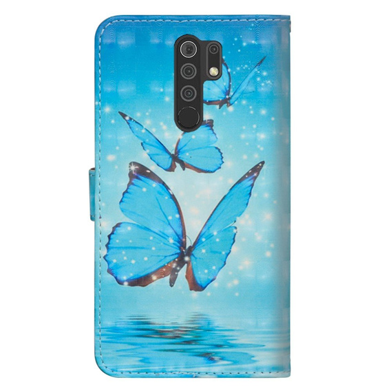 Etui Flexi Book do Xiaomi Redmi 9, Blue Butterfly