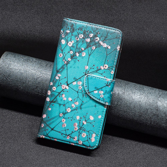Откидной чехол для Samsung Galaxy S23 FE, Wallet, Sakura синий