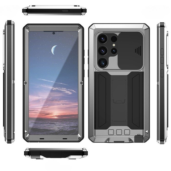 Бронированный чехол для Samsung Galaxy S24 Ultra, R-JUST, серебряный