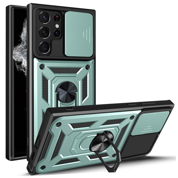Чохол NOX Camera Slide Samsung Galaxy S23 Ultra, CamShield Slide, зелений