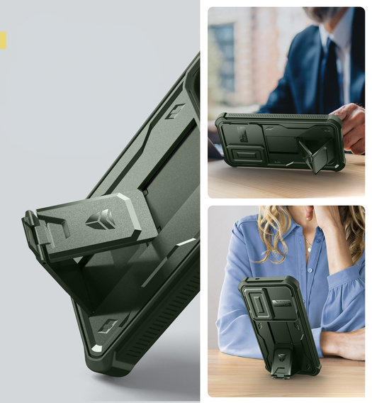 Бронированный чехол для Samsung Galaxy S25, Dexnor Full Body (Two Frames), зелёный