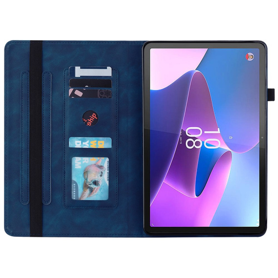 Чехол до Lenovo Tab P11 Pro Gen 2, Wallet Pen Slot, синий