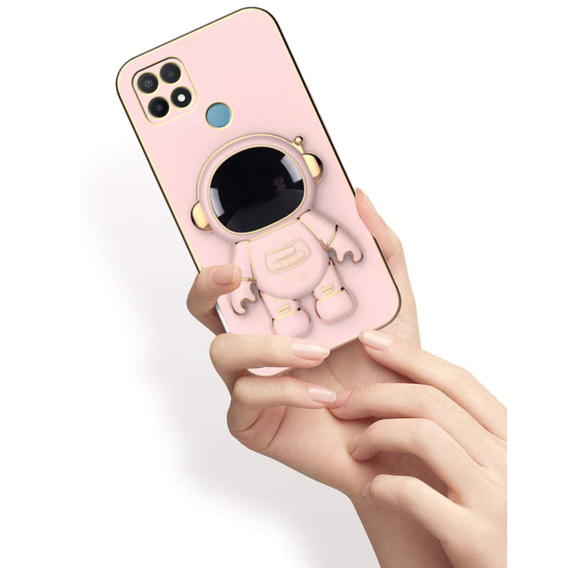 Чoхол до Oppo A15/A15S, Astronaut, рожевий
