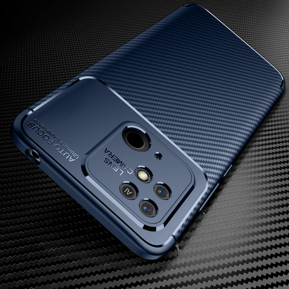 Чехол до Xiaomi Redmi 10C, Carbon Gel, темно-синий