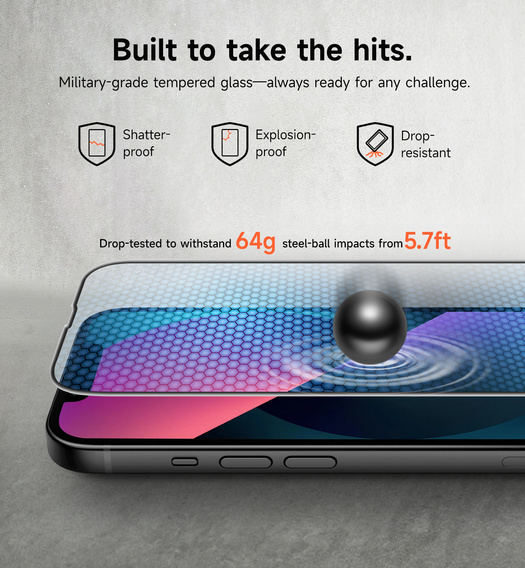 2x Закаленное стекло SURITCH для iPhone 16e / 14 / 13 Pro