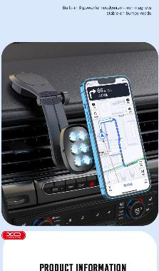 Автомобильный держатель XO C101 магнитный черный наклейка на приборную панель