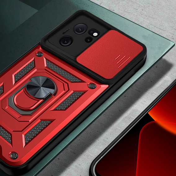 Чехол NOX Camera Slide Xiaomi 13T / 13T Pro, CamShield Slide, красный
