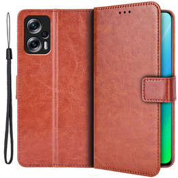 Чехол Wallet до Xiaomi Poco X4 GT 5G, Brown
