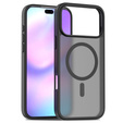 Матовий чохол для iPhone 17 Pro Max, для MagSafe, напівпрозорий чорний
