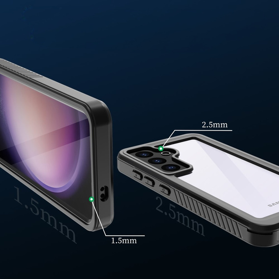 Водонепроникний чохол IP68 для Samsung Galaxy S24, Redpepper, чорний
