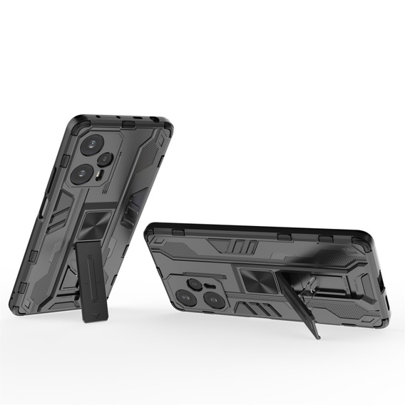 Чoхол до Xiaomi Poco F5, Military kickstand, чорний