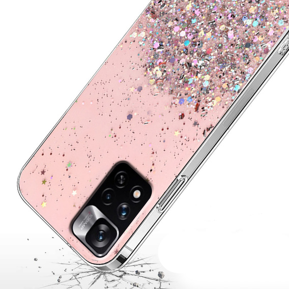 Чехол до Xiaomi Redmi Note 11 Pro 4G/5G, Glittery, розовый