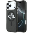 Чехол Karl Lagerfeld IML Glitter Karl & Choupette Sketch Logo MagSafe для iPhone 17 Pro Max