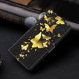 Откидной чехол для Samsung Galaxy A14 4G/5G, Wallet Butterfly, золотой
