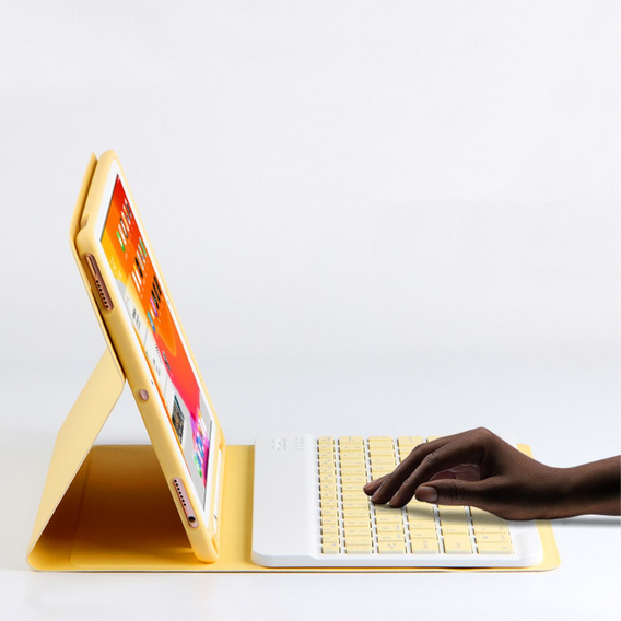 Чехол + клавиатура iPad 10.2 2019 / 2020 / 2021, жёлтый