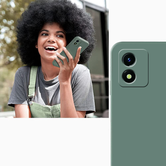 Чехол ERBORD до Vivo Y01, Silicone Lite, Dark Green