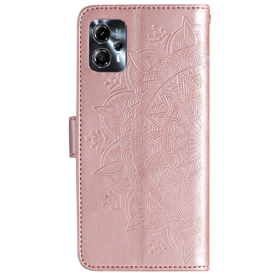 Чохол-книжка для Motorola Moto G13 / G23, Mandala Flower, рожевий rose gold