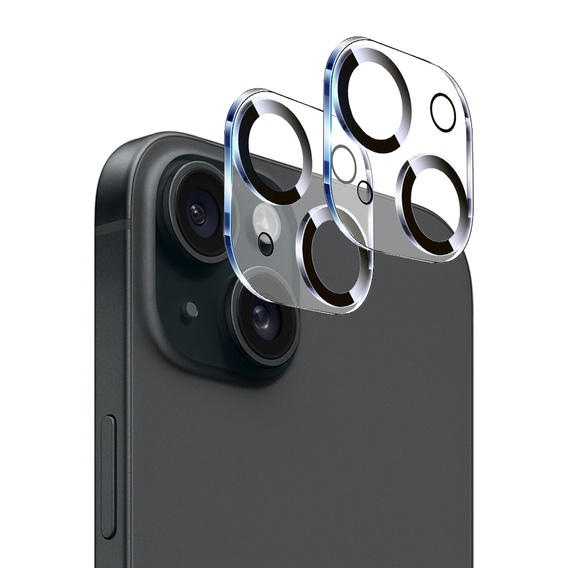 2х гартоване скло ERBORD для камери, щоб iPhone 15 / 15 Plus