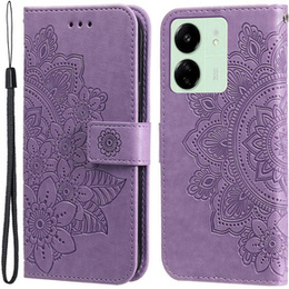 Чохол-книжка для Xiaomi Redmi 13C / Poco C65, Mandala Flower, фіолетовий