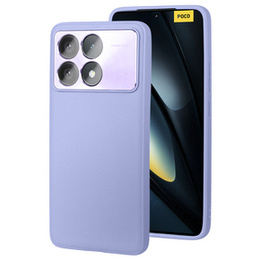 Шкіряний чохол для Xiaomi Poco F6 Pro, leather hybrid, фіолетовий