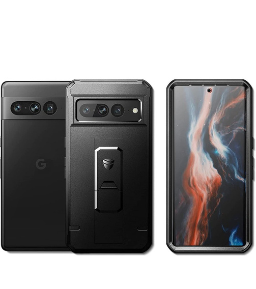 Бронированный чехол для Google Pixel 7 Pro, Dexnor Full Body, чёрный