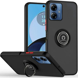 Чохол для Motorola Moto E14, Frosted Ring, чорний