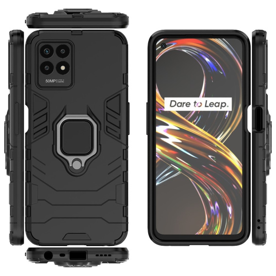 Чoхол до Realme 8i, Kickstand Ring, чорний