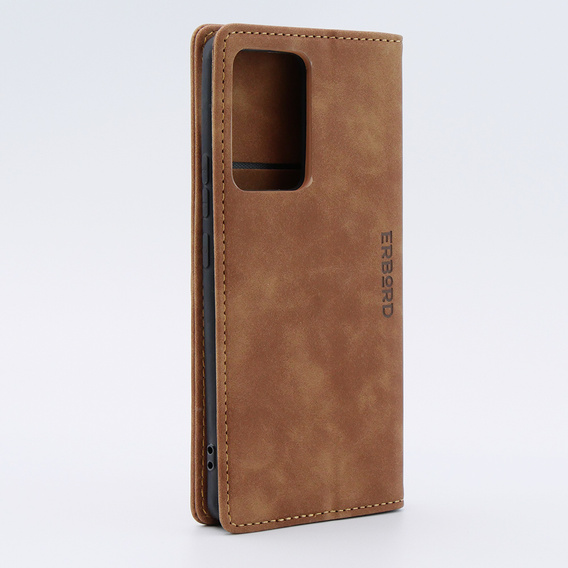 Чохол для Xiaomi 13 lite, ERBORD Vintage, гаманець з клапаном, коричневий