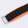 Нейлоновый ремешок для Apple Watch 1/2/3/4/5/6/7/8/SE/ULTRA 42/44/45/49 мм, оранжевая  / чёрный