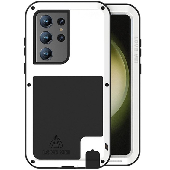 Чoхол Love Mei до Samsung Galaxy S23 Ultra, armored without glass, білий