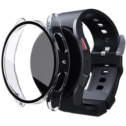 Силиконовый футляр со встроенным защитным стеклом до Galaxy Watch5 40mm, Transparent