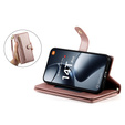 Откидной чехол для Xiaomi 14T Pro, Wallet Zipper Pocket, розовый