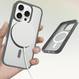 Чохол ERBORD з MagSafe для iPhone 16 Pro Max, Matte Case, з активною кнопкою, матовий / титановий сірий