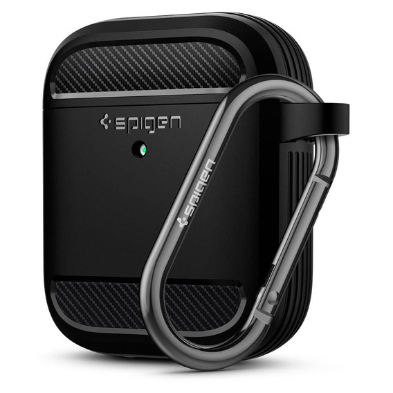 Чeхол до Airpods, SPIGEN, Rugged Armor, Matte Black