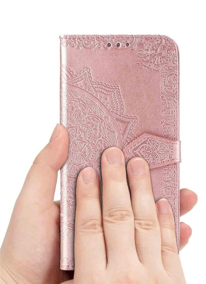 Чохол-книжка для Oppo Reno 11F 5G, Mandala, рожевий rose gold
