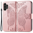 Откидной чехол для Samsung Galaxy A13 4G, Butterfly, розовый
