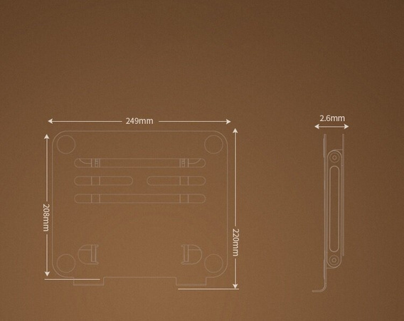 Підставка для ноутбука зі сталі до 17", ERBORD P89, Grey