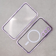 Магнітний чохол Dual Glass MagSafe для Samsung Galaxy S23+ Plus, фіолетовий