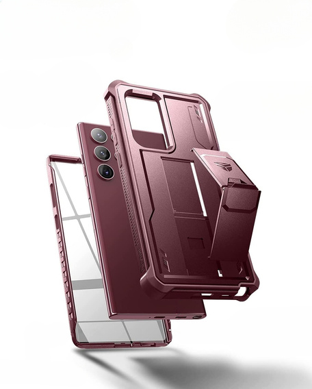 Броньований чохол для Samsung Galaxy S22 Ultra, Dexnor Full Body, червоний