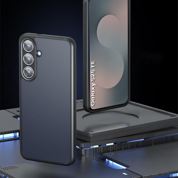 Чoхол до Samsung Galaxy S25 FE, Fusion Hybrid, прозорий / чорний