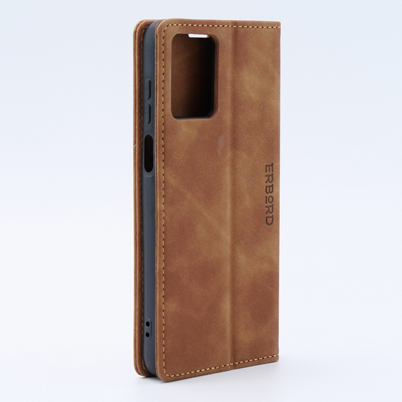 Чехол для Motorola Moto G53, ERBORD Vintage, бумажник с клапаном, коричневый