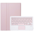 Чехол + клавиатура Samsung Galaxy Tab S9, Leather Pen Slot TouchPad, розовый rose gold