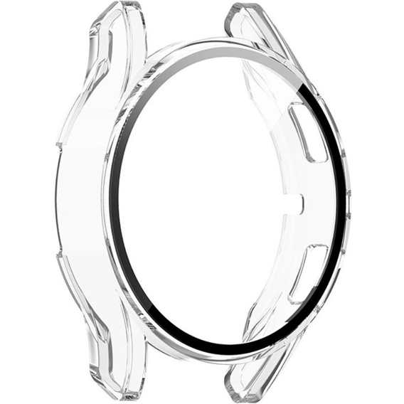 Силиконовый футляр со встроенным защитным стеклом до Samsung Galaxy Watch4 40mm, Transparent
