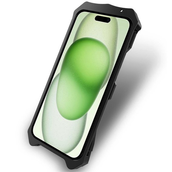 Бронированный чехол для iPhone 15 Plus, Aluminum Alloy, чёрный