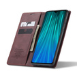 Чехол CASEME для Xiaomi Redmi Note 8 Pro, Leather Wallet Case, красный