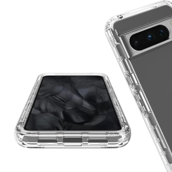 Чoхол Shockproof до Google Pixel 8 Pro, із захисним екраном, прозорий