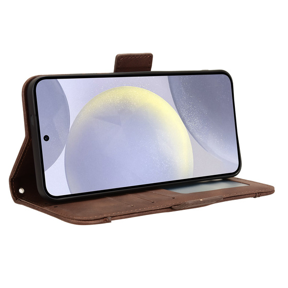 Откидной чехол для Samsung Galaxy S25 FE, Card Slot, коричневый