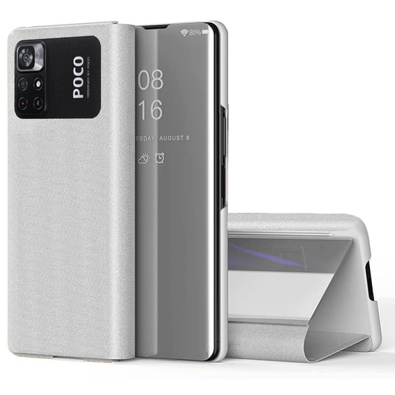 Чoхол до Xiaomi Poco M4 Pro 4G, Clear View, сріблястий