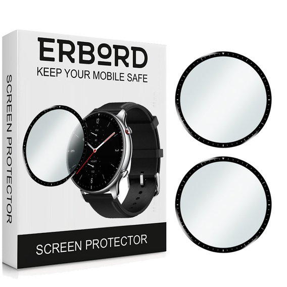 2x Гибридное стекло ERBORD для Amazfit GTR 2