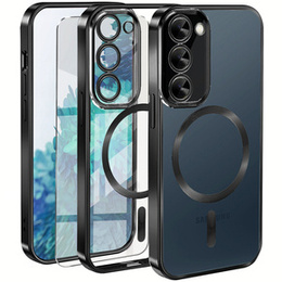 Чохол для Samsung Galaxy S20 FE, Electro MagSafe, чорний + Скло на екран